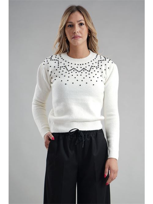 Maglia con corallini Try Me | 5044MILK